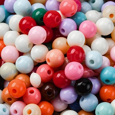 Opaque Acrylic Beads SACR-Q004-01H-1