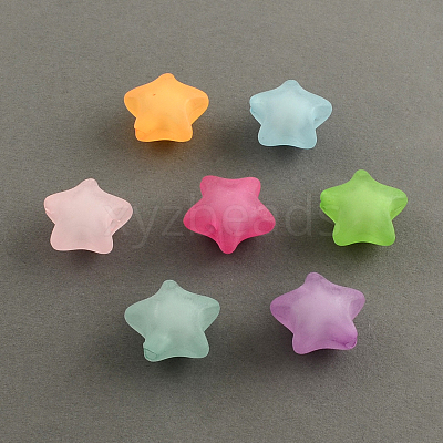 Frosted Acrylic Beads X-FACR-Q005-M-1