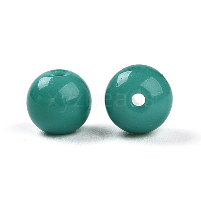 Opaque Solid Color Glass Beads GLAA-N007-8mm-A09-1