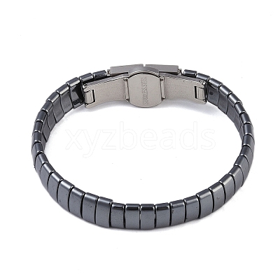 Synthetic Non-Magnetic Hematite Beaded Bracelets for Men BJEW-E102-01P-1