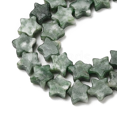 Natural Green Spot Jasper Beads Strands G-H087-C01-01-1