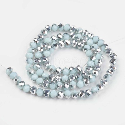 Electroplate Opaque Glass Beads Strands EGLA-A034-P4mm-M03-1
