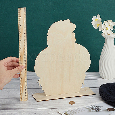 Head Shaped Wooden Hat Display Stands ODIS-WH0086-148C-1