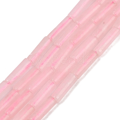 Natural Rose Quartz Column Beads Strands G-F247-08-A-1