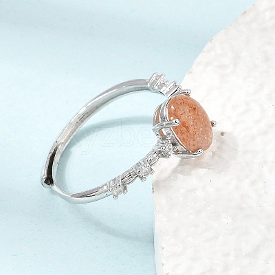 Brass Micro Pave Cubic Zirconia Finger Rings CU-CBA260E-15P-1