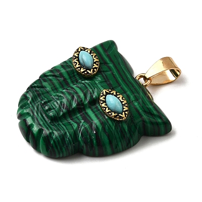 Synthetic Malachite & Synthetic Turquoise Pendants G-Z090-02G-08-1