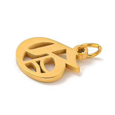 Ion Plating(IP) 304 Stainless Steel Charms STAS-I010-01G-G-1