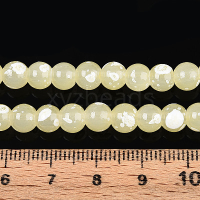 Baking Paint Glass Beads Strands DGLA-N015-6mm-08-1