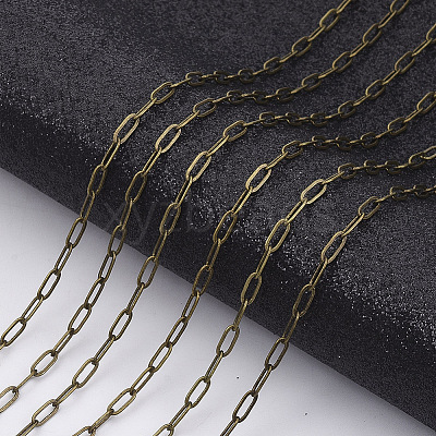 Brass Paperclip Chains X-CHC-S008-001D-AB-1