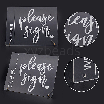 2Pcs Custom Word Acrylic Display Holder AJEW-FH0001-77-1