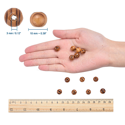 Original Color Natural Wood Beads TB611Y-10mm-LF-1