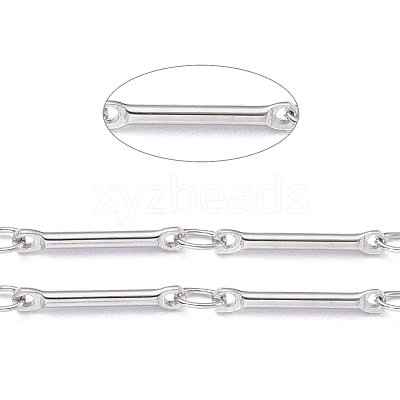 Real Platinum Brass Bar Link Chains CHC-R126-13P-1