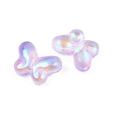 AB Color Plated Transparent Glass Beads GLAA-Z020-01I-1
