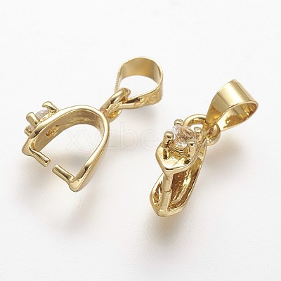 Rack Plating Brass Ice Pick and Pinch Bails X1-KK-A142-013G-1