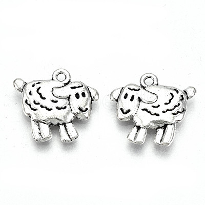 Tibetan Style Alloy Pendants X-TIBE-S323-019AS-RS-1
