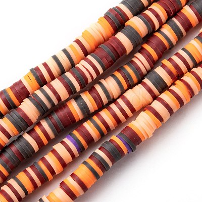 Handmade Polymer Clay Beads Strands CLAY-R089-6mm-T02B-21-1