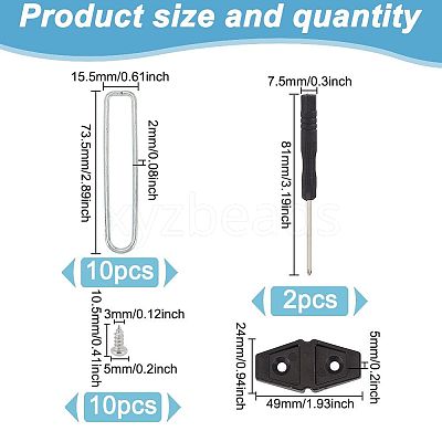 10 Sets Iron & Plastic Photo Frame Bracket ODIS-GO0001-04B-1