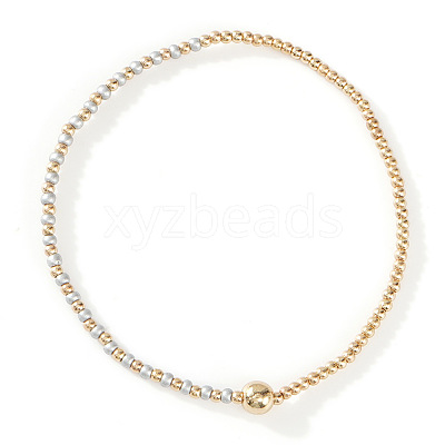 Glass Seed Beads & CCB Beads Stretch Bracelets TB4137-54-1