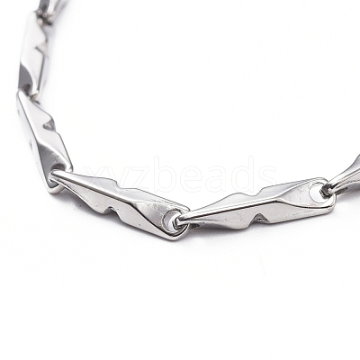 Tarnish Resistant Unisex 304 Stainless Steel Bar Link Chain Bracelets BJEW-L637-41B-P-1