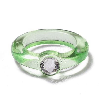 Transparent Acrylic Finger Rings LS-RJEW-T010-07B-1