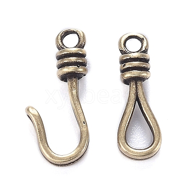 Brass Hook and Eye Clasps KK-F120-016AB-1