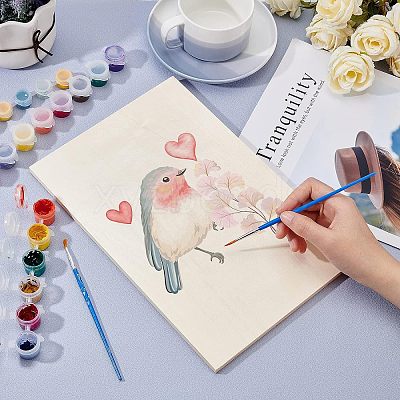 Wood Painting Canvas Panels LS-WOOD-WH0109-07-1