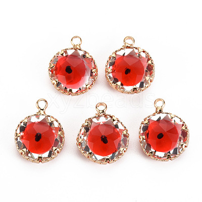Transparent Glass Pendants GLAA-S193-004D-1