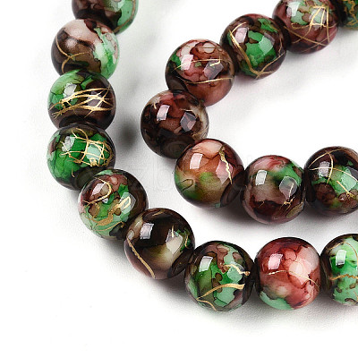Baking Paint Glass Beads X1-DGLA-N003-8mm-B07-1