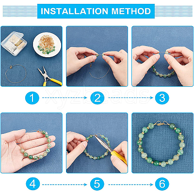 400Pcs 5 Style Brass Beads KK-FH0005-36G-1