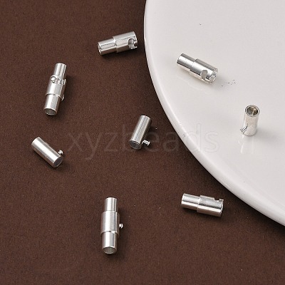 Brass Locking Tube Magnetic Clasps LS-X-MC079-S-1
