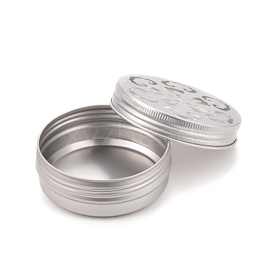 Aluminium Shallow Round Tins AJEW-WH0258-141B-1