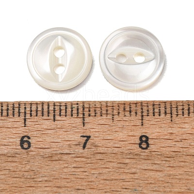 Cat Eye Style Natural Shell Buttons SH-CBAA69B-01G-1