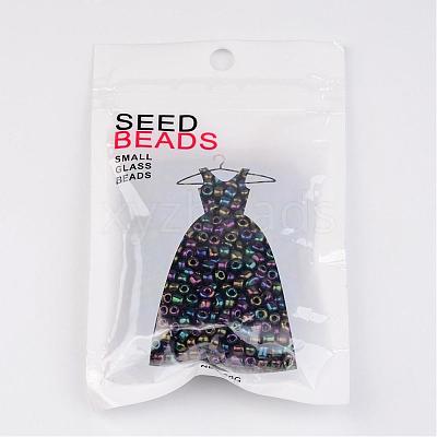 6/0 Electroplated Iris Round Glass Seed Beads X-SEED-A009-4mm-603-1