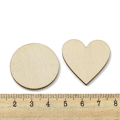 100Pcs Unfinished Wood Pendants WOOD-XCP0001-90-1