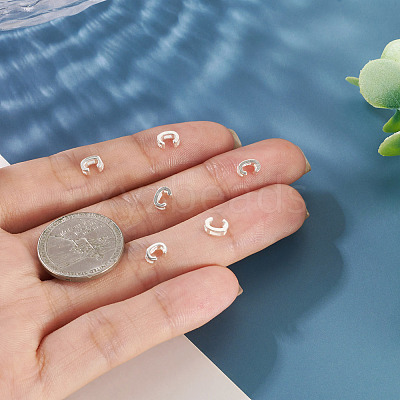 6Pcs 925 Sterling Silver Hollow Initial Beads STER-TA0001-53C-1