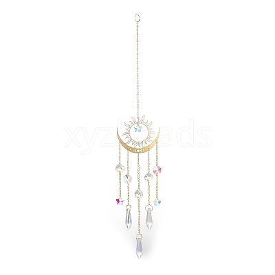Brass Big Pendant Decorations HJEW-M005-04C-G-1
