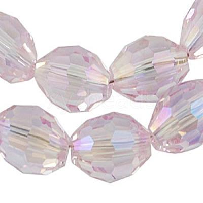 Electroplate Glass Beads X-GC885Y-6-1