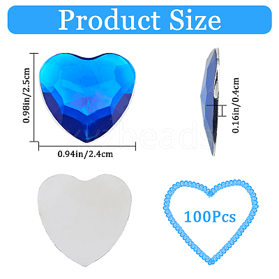 100Pcs Acrylic Rhinestone Cabochons MACR-GF0001-04-1