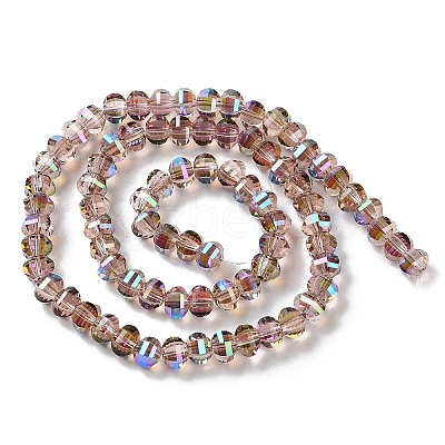 Transparent Electroplate Glass Beads Strands GLAA-Q099-C01-04-1-1