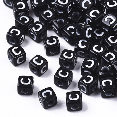 Opaque Acrylic Beads SACR-N002-01C-1-1