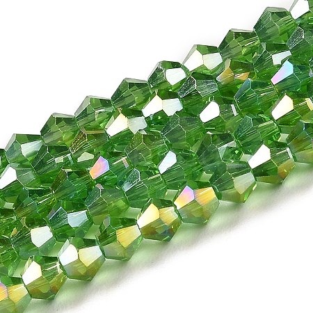 Transparent Electroplate Glass Beads Strands EGLA-A039-T4mm-B03-1