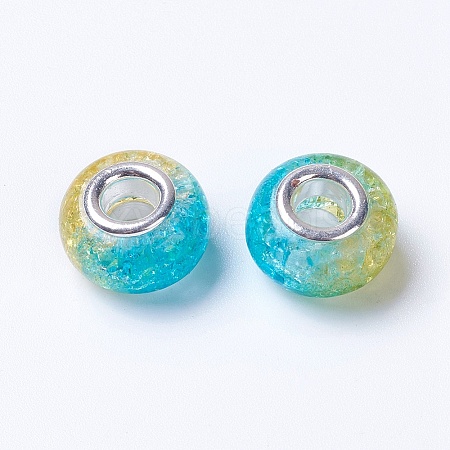 Two Tone Resin European Beads RPDL-K002-C06-1