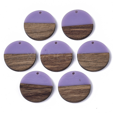 Resin & Wood Pendants RESI-S358-02B-29-1