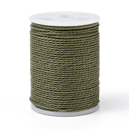 Round Waxed Polyester Cord YC-G006-01-1.0mm-37-1