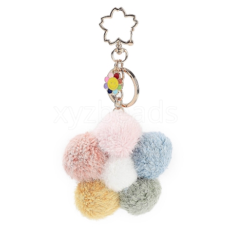 Flower Plush Pendant Keychain KEYC-F039-01-1