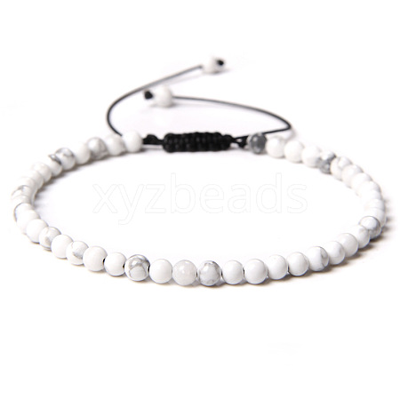 Adjustable women's Howlite Beaded bracelet CN3407-47-1