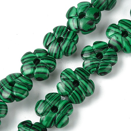 Dyed Synthetic Malachite Beads Strands G-H023-B05-01-1
