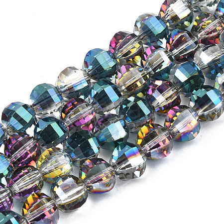 Electroplate Transparent Glass Beads Strands EGLA-N002-30-D01-1