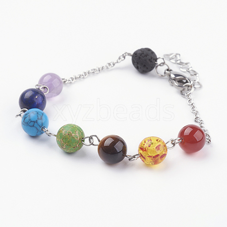 Chakra Jewelry BJEW-JB03522-1