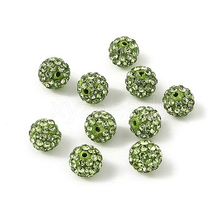 Pave Disco Ball Beads X-RB-H258-8MM-214-1